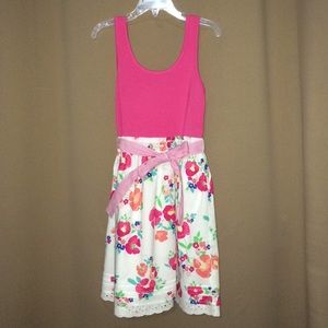 Cherokee Girls Sundress Pink and White Size 7/8